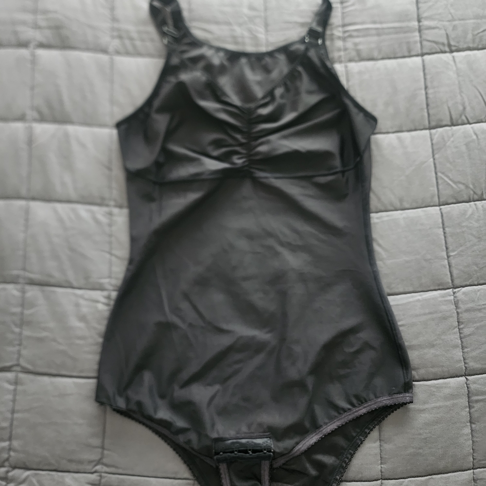 Women's Black Shapewear Bodysuit with Adjustable Straps